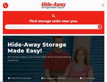 Tablet Screenshot of hideawaystorage.com